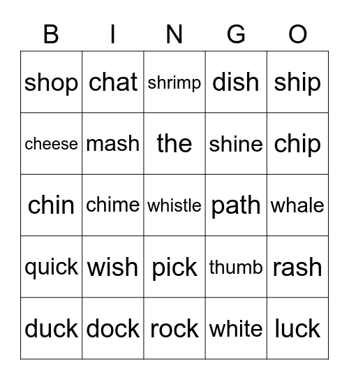 SIGHT WORDS Bingo Card