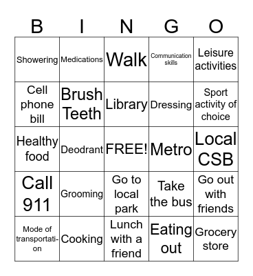 Bingo Card