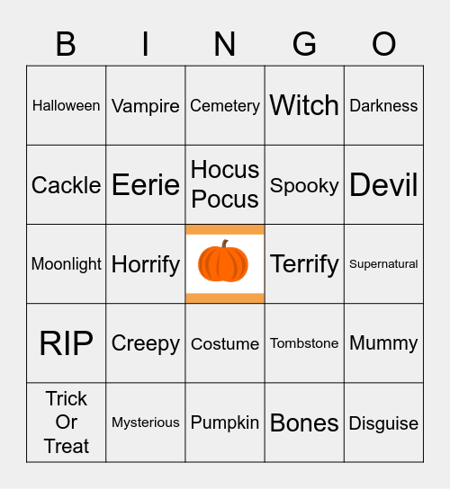Halloween Bingo Card