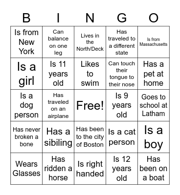 Marconi Crew Bingo!! Bingo Card