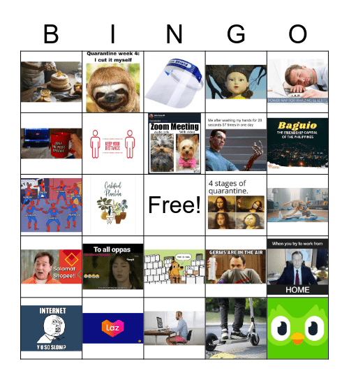 Quarantine Life Bingo Card