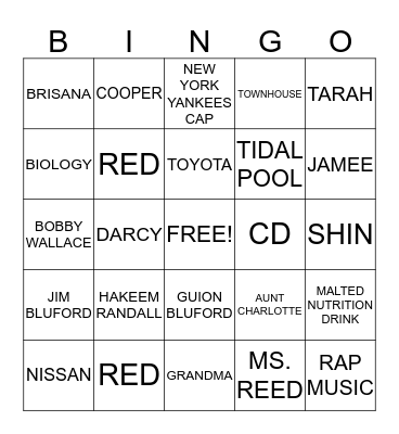 LOST AND FOUND Bingo Card