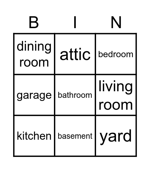 Vocabulary Bing0 Bingo Card