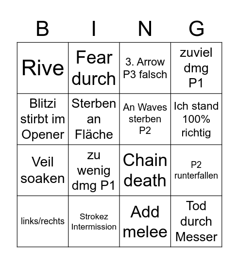 Sylvanas Mythic Bingo Card