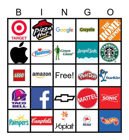 Environmental Print Bingo Card