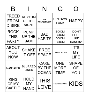 pennyhill THURSDAY NIGHT TEAR UP!!!! Bingo Card