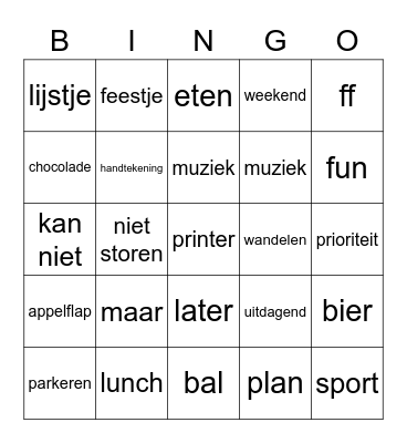 Gate review bingo kaart Bingo Card