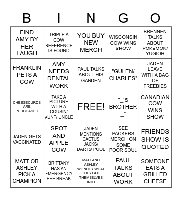 Albrecht's Go to Expo Bingo Card