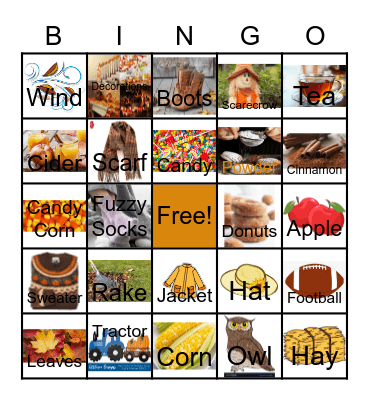 FALL ASL BINGO Card