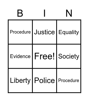 Vocabulary Bingo Card