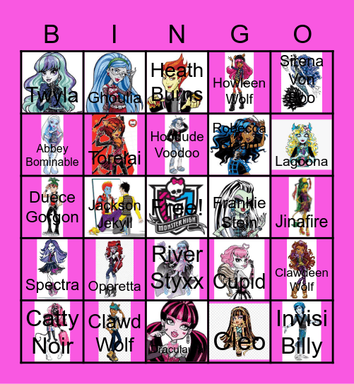 Janiyah's 8th Birthday Bingo Card