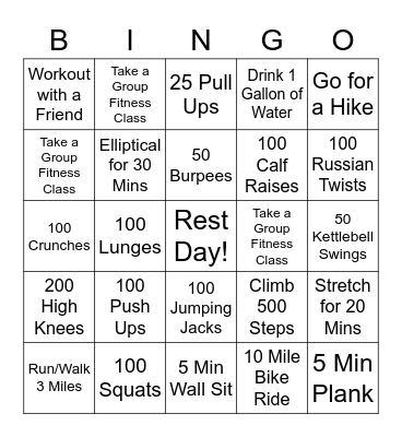 Burnin' Bingo Card