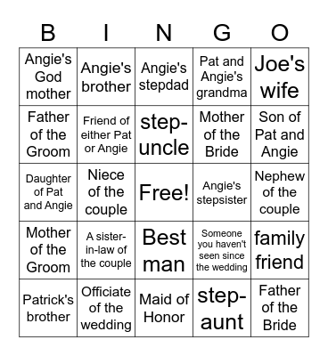 25th Anniversary Bingo Card