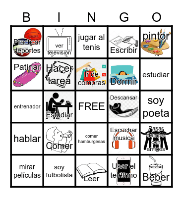 Actividades Bingo Card