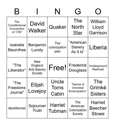 Chapter 15 Lesson 2 Bingo Card