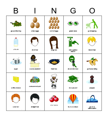 Vocabulary Bingo Card