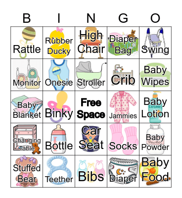 Nina's Baby Bingo Card