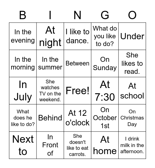 This Week Bingo Card