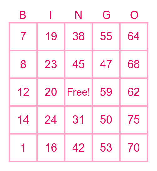 JASMIN SYLVESTRE Bingo Card