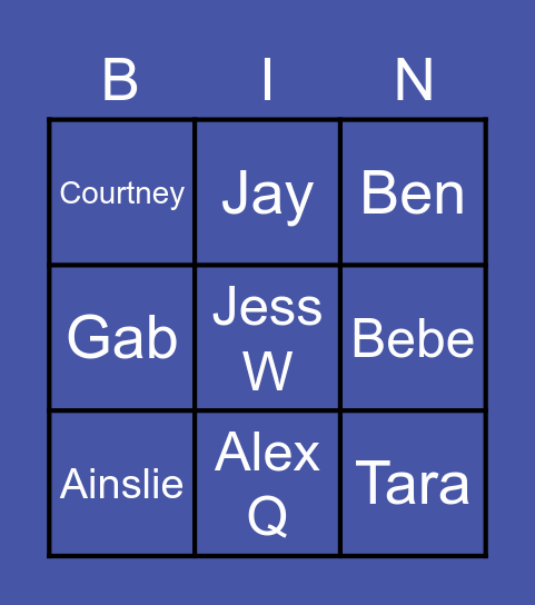 Shoutout Bingo! Bingo Card