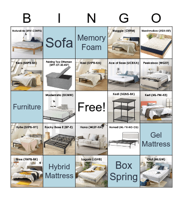 Mellow Bingo Card