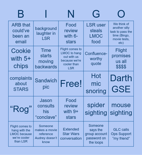 Night Shift DOY 273 Bingo Card