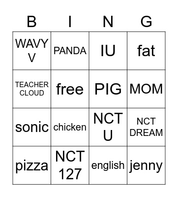 PLAY Bingo Card