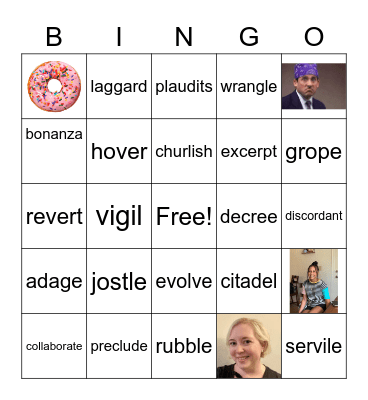 Unit One Vocab Bingo Card