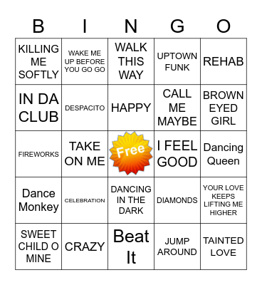 FUN FRIDAY KARAOKE Bingo Card