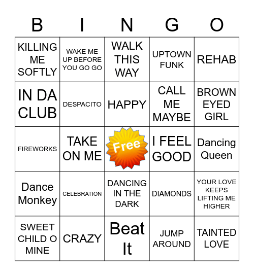 FUN FRIDAY KARAOKE Bingo Card