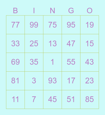 Bingo go go go Bingo Card