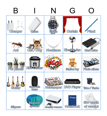 Bring me - Bingo Card