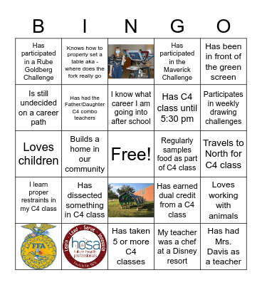 Get To Know C4 Ambassador's Bingo Card