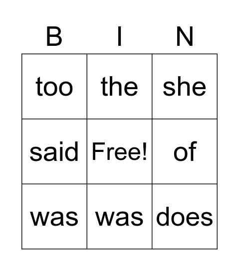 Rule Breakers Bingo Card