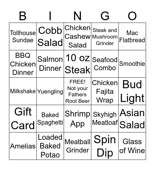 Grinders Above and Beyond Bingo Card