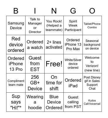 Thanksgiving Weekend (GR) Bingo Card