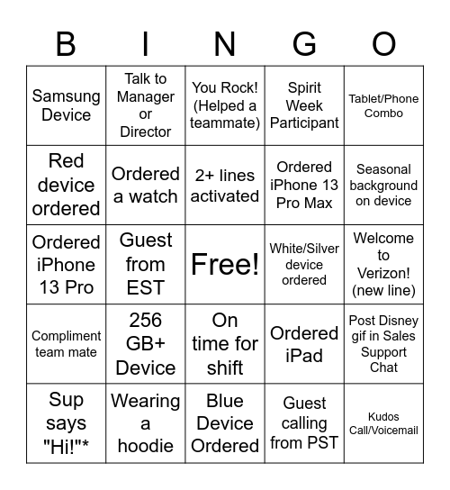 Thanksgiving Weekend (GR) Bingo Card