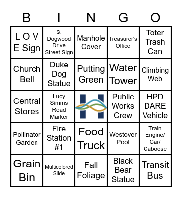 Sights Around the 'Burg Bingo Card