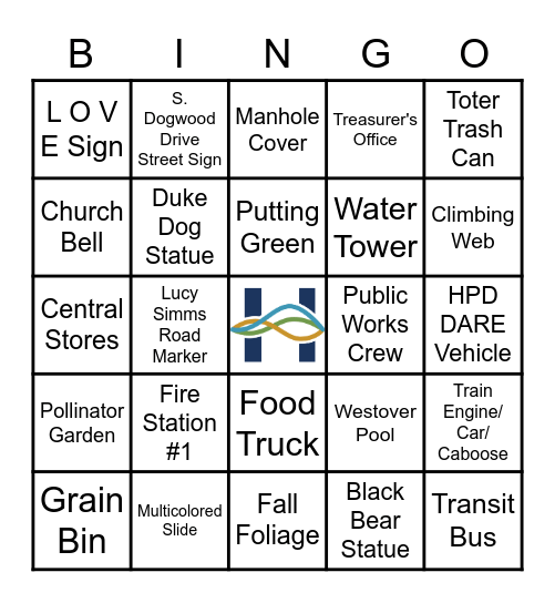 Sights Around the 'Burg Bingo Card