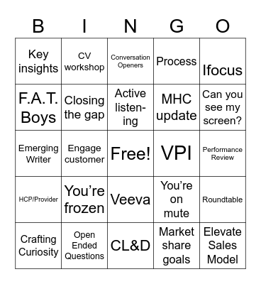 Better Together Bingo Card