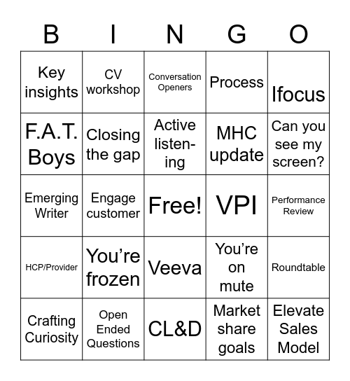 Better Together Bingo Card