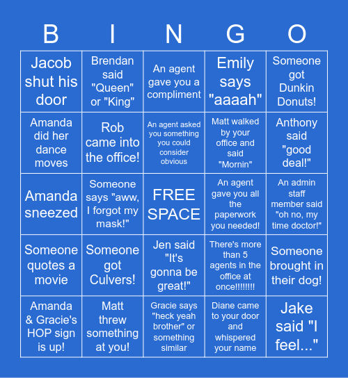 HomeTeam4u Bingo - Admin Edition Bingo Card