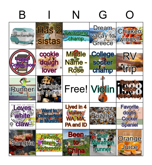 Happy Birthday Caitlin and Christina!!! <3 Bingo Card