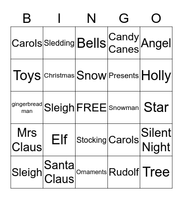 Christmas Bingo Card