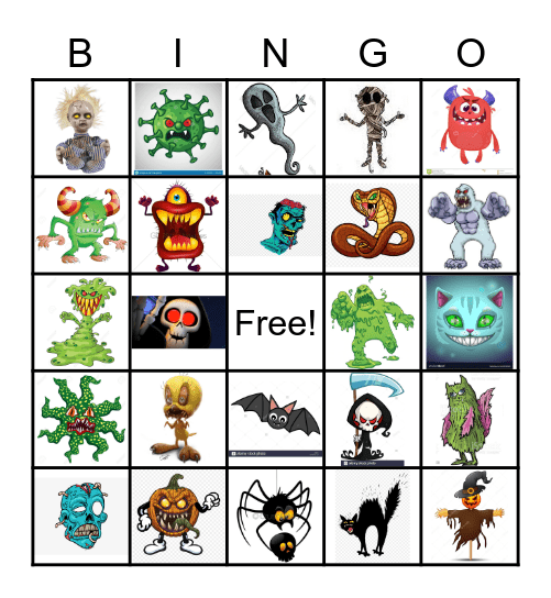 Spooky Bingo Card