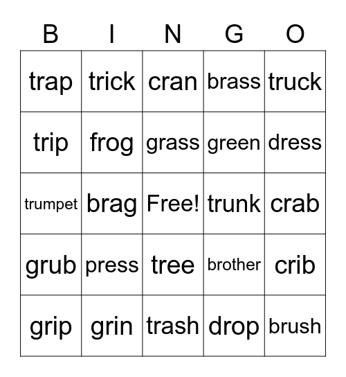r Blend Bingo Card