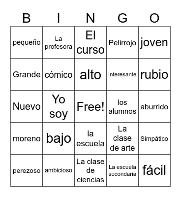 DeFedelto: ASD 1 Ch. 1 Bingo Card