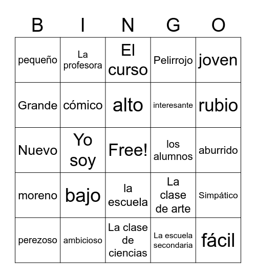 DeFedelto: ASD 1 Ch. 1 Bingo Card