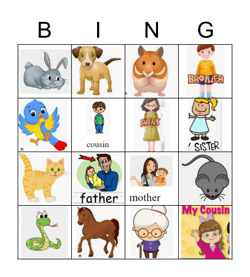 LA FAMILLE Bingo Card