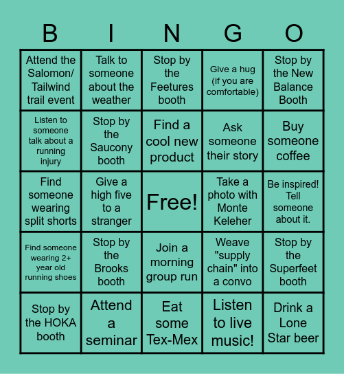 Fitted at TRE BINGO! Bingo Card